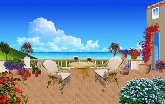 balcony with scenery