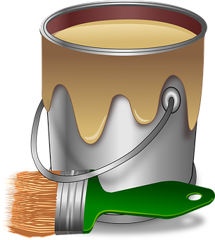 paint can and brush