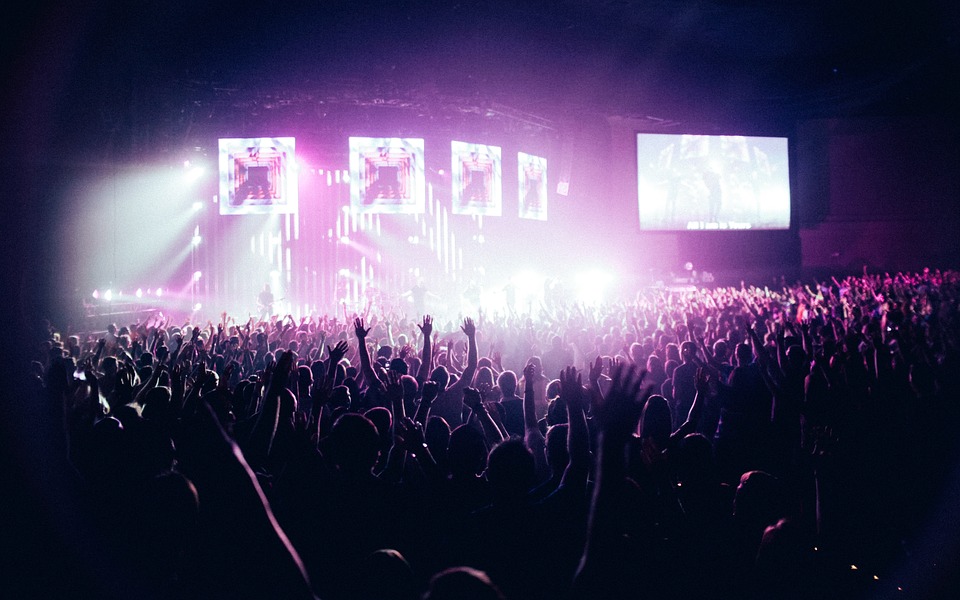 concert with purple light